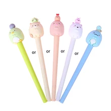 Ensemble de stylos à Gel noir rechargeables, stylo à bille, liquide, créatif, recharges régulières, fournitures scolaires, de bureau et de maison
