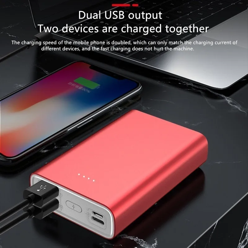 charging bank Portable 80000mAh Fast Charging Mini Power Bank Large Capacity Phone Charger 2USB External Battery for IPhone Xiaomi Samsung 10000 mah