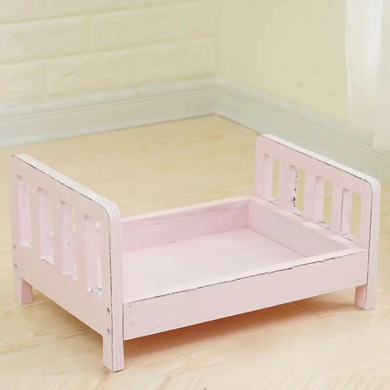 Baby wooden bed photo shooting detachable portable background studio props baby care travel cradle photography composition gifts