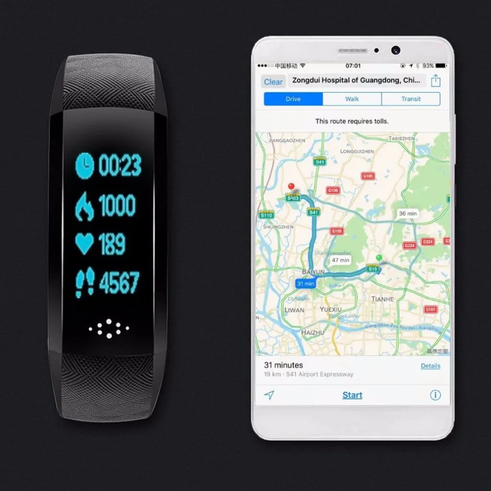 Smart Bracelet Heart Rate Sport Tracker Bluetooth 4.0 Inteligente Smart Band For Android IOS
