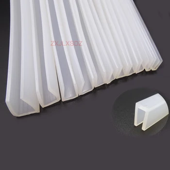 

3 Meters U Channel silicone rubber glass sealing strips shower door window glass edge guard glazing weatherstrip