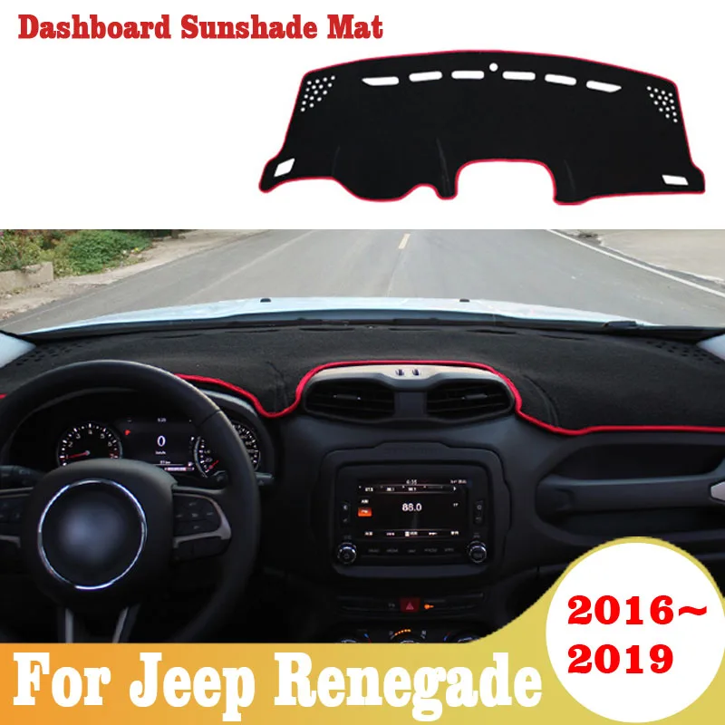 Для Jeep Renegade 2016 2017 2018 2019 приборной панели автомобиля Обложка Коврик тенты подушки