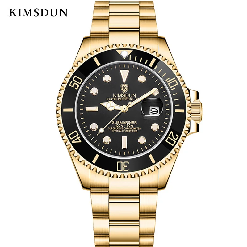 

Mens Watches Top Brand Luxury Quartz Watch Men Alloy Waterproof Fashion Gold Wristwatch Men High Quality Japanese Movement New