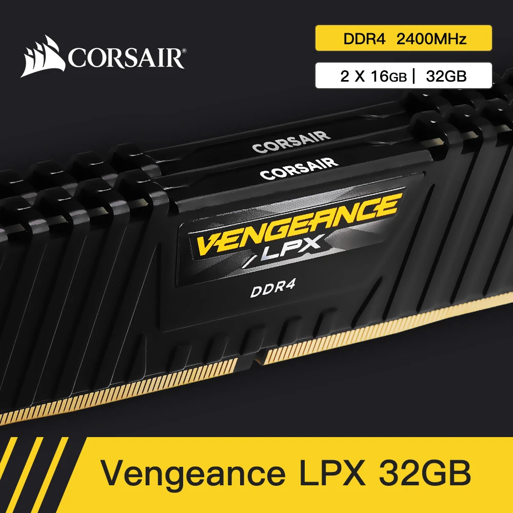 CORSAIR Vengeance ram память LPX 4 ГБ 8 ГБ 16 ГБ 32 ГБ DDR4 PC4 2400 МГц 2666 МГц 3000 МГц 3200 МГц модуль Mhz ПК ОЗУ компьютера Память DIMM