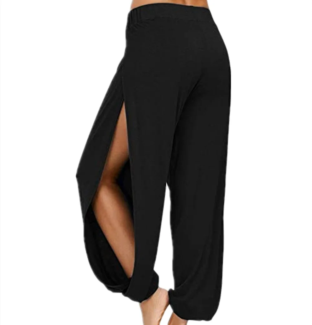 Buy Trousers Leg-Pants Harem High-Slit Wide Summer Solid Women Merry-Pretty S-3XL GmJAZWW51