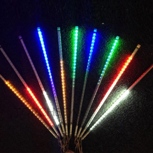 20CM  30CM 50CM Meteor Shower Rain Tube LED String Light 8 Tube Falling Rain Drop Icicle Christmas Wedding Fairy Light Garland solar string lights String Lights