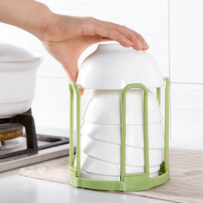 

Dish Rack Bowl Cup Storage Shelf Plastic Tableware Draining Rack Kitchen Supplies Multi-function Storge Shelf Organiser