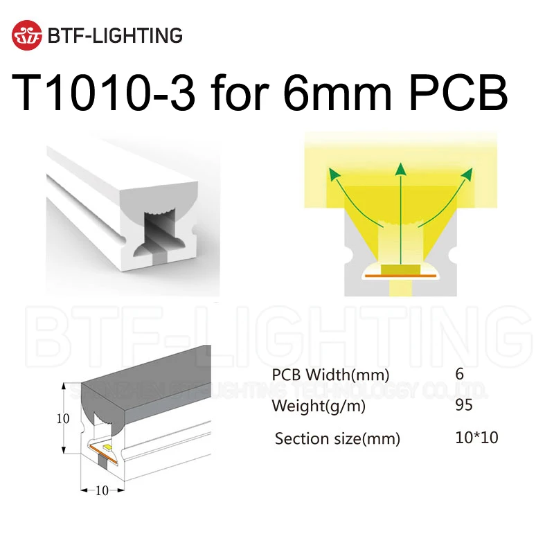 WS2812B светодиодный неоновый веревочный светильник IP67 из мягкого силикагеля 5 метров WS2811 гибкий ленточный светильник водонепроницаемая лампа для украшения дома - Испускаемый цвет: T1010-3 for 6mm PCB