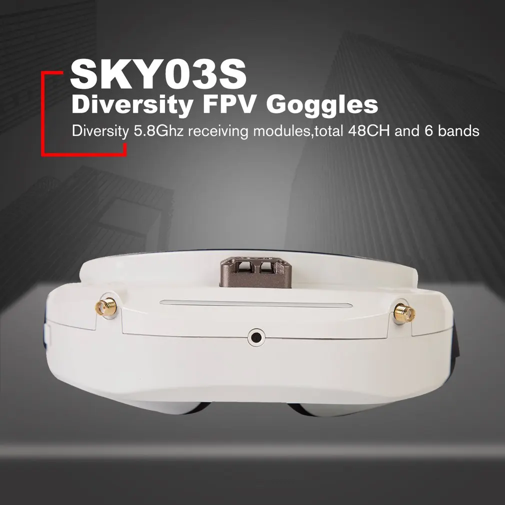 5,8 ГГц 48CH разнообразие FPV очки поддержка HDMI головы отслеживания с вентилятором DVR фронтальная камера для радиоуправляемого дрона