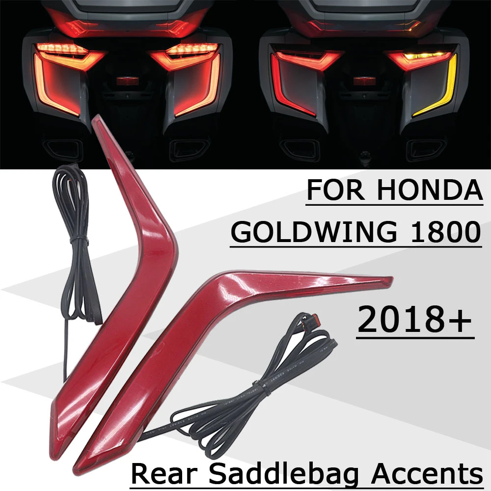 New Led Rear Saddlebag Accents Motorcycle Accessorie For Honda Gold Wing Gl1800 18 19 21 Goldwing Gl1800 Tour Dct Covers Ornamental Mouldings Aliexpress