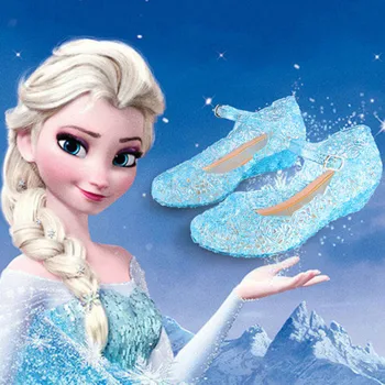 

Summer Girls Sandals Children Frozen Anna Elsa Stage Dancing Performance Sandals Kids Princess Party Shoes Princess Cosplay
