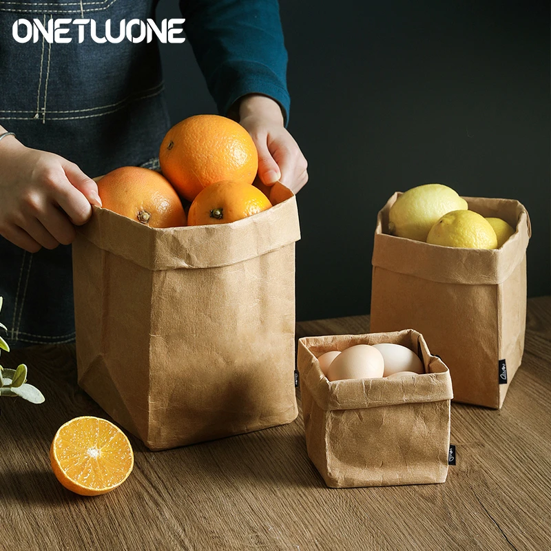 Bolsa de papel para frutas verduras, contenedor de almacenamiento multifunción, de cocina lavable, bolsas para cultivo de flores y plantas|Bolsas de almacenamiento| - AliExpress