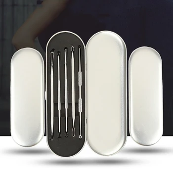 

5pcs Blackhead Remover Tool Black Spots Needles Pore Cleanser Comedone Pimple Blemish Extractor Beauty Acne Remover Tools Set