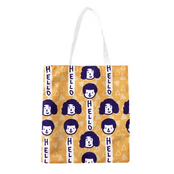 

Fashion Cartoon Canvas Bag Wild Cotton Bag Portable Environmental Protection Wild Shopping Bag Холщовый мешок большой емкости