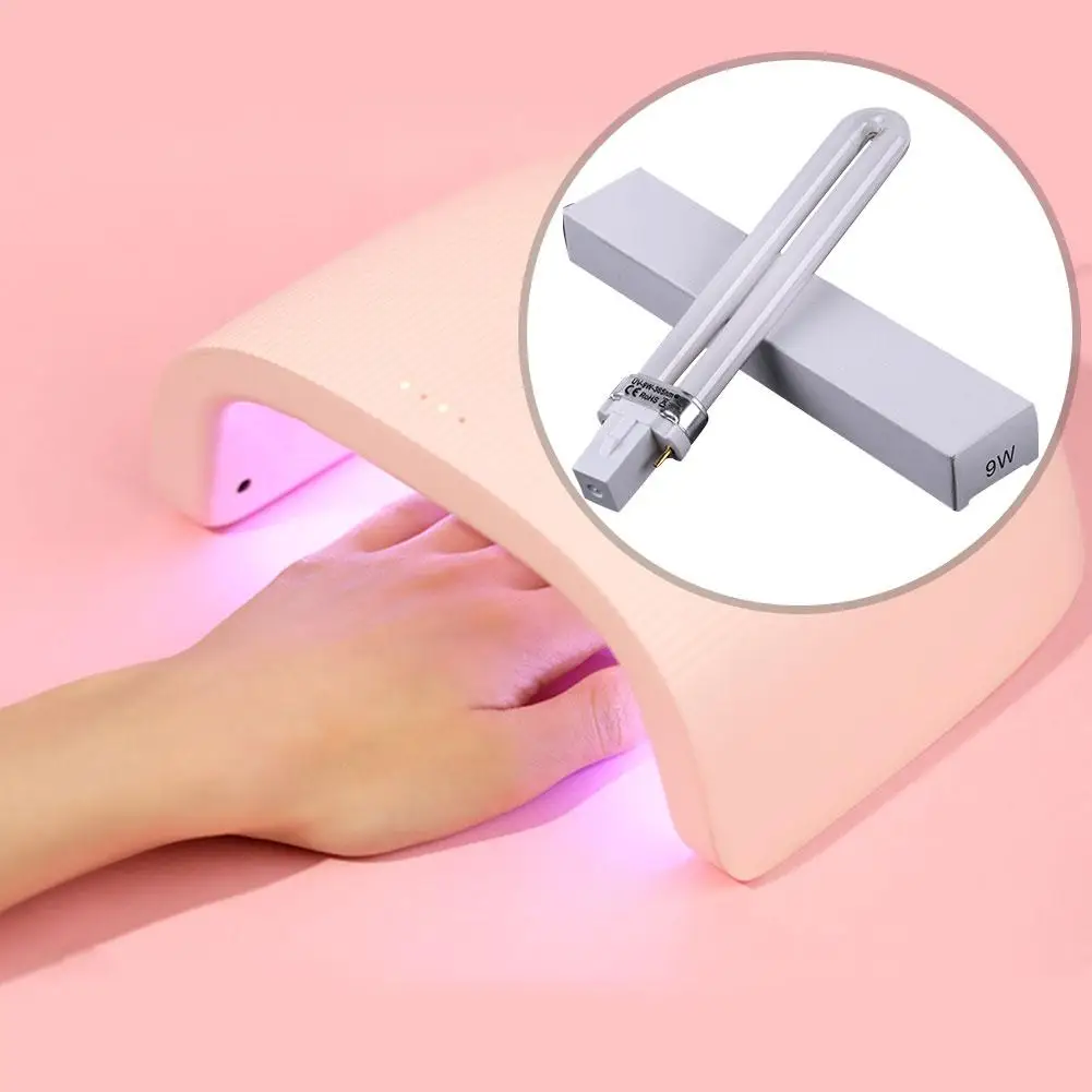 1 pcs 1/4pcs 9W Nail Dryer Lamp Tube UV Lamp U-shaped Bulbs For Nail Dryer Electronic Machine Replacement Manicure Nail Art Tool - Испускаемый цвет: 1 pcs