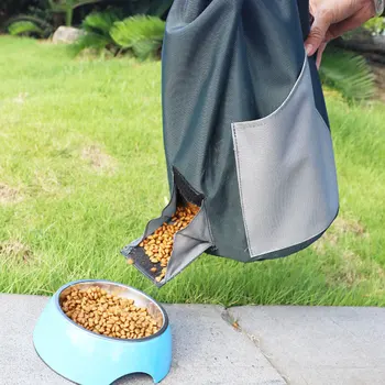 

Oxford Foldable Dog Food Bucket Outdoor Large Capacity Durable Light Cat Dog Pet Storage Grain Barrel Grain Bag