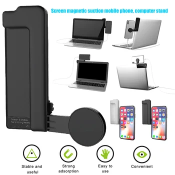 

Multi Screen Support Laptop Side Mount Connects Mobile Phone Bracket Dual Monitor Display Clip Adjustable Phone Stand Holder