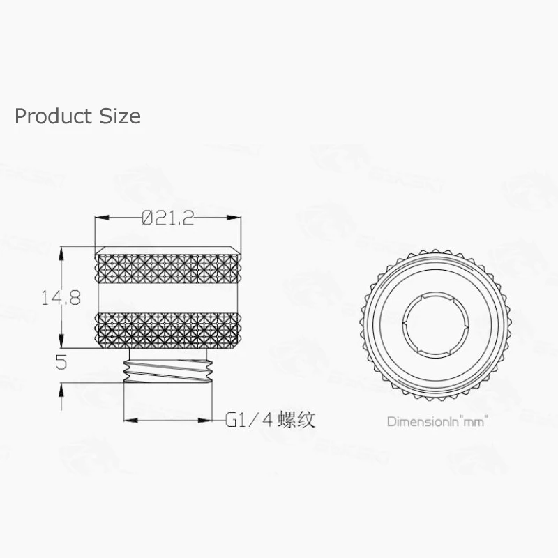 10pcs Bykski 8x12MM Hard Tube Hand Compression Fittings Anti Off ,Black,Red,White,Gold,Silver,Blue,G1/4 