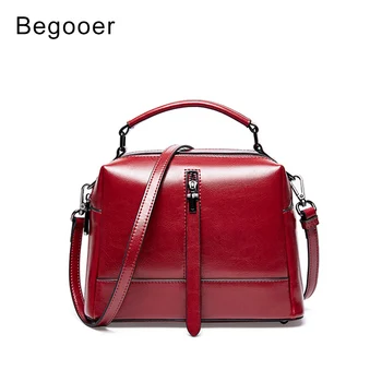

BEGOOER Luxury Designe Genuine Leather Handbag for Women Retro Shoulder Bags Top-handle Small Flap Bag Crossbody Bag For Women