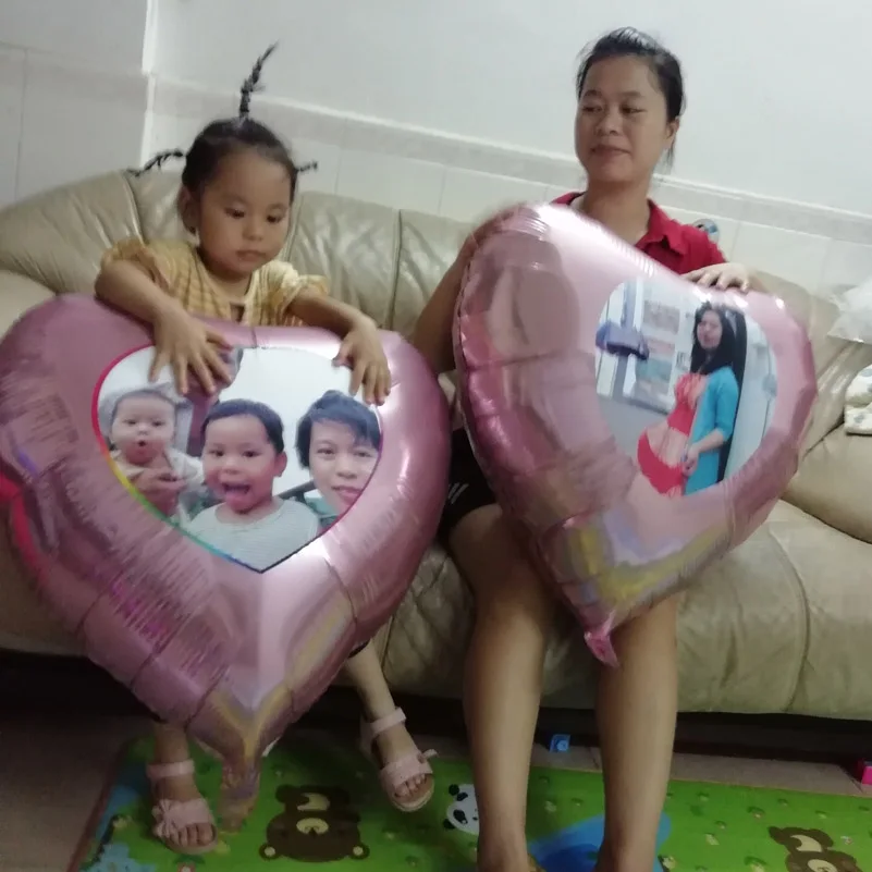 75cm heart foil balloon with photo print-4