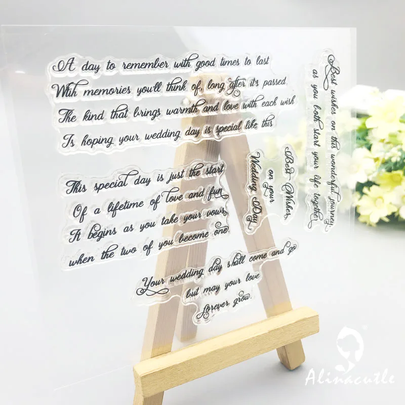 Clear Stamps for Wedding Sentiments Scrapbooking