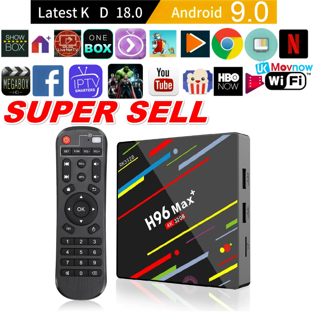 ТВ-приставка H96 MAX + Android 9 0 ОС смарт-ТВ 2/4 ГБ ОЗУ 16/32/64 Гб ПЗУ RK3328 2 4G/5G Wi-Fi 4K H.265