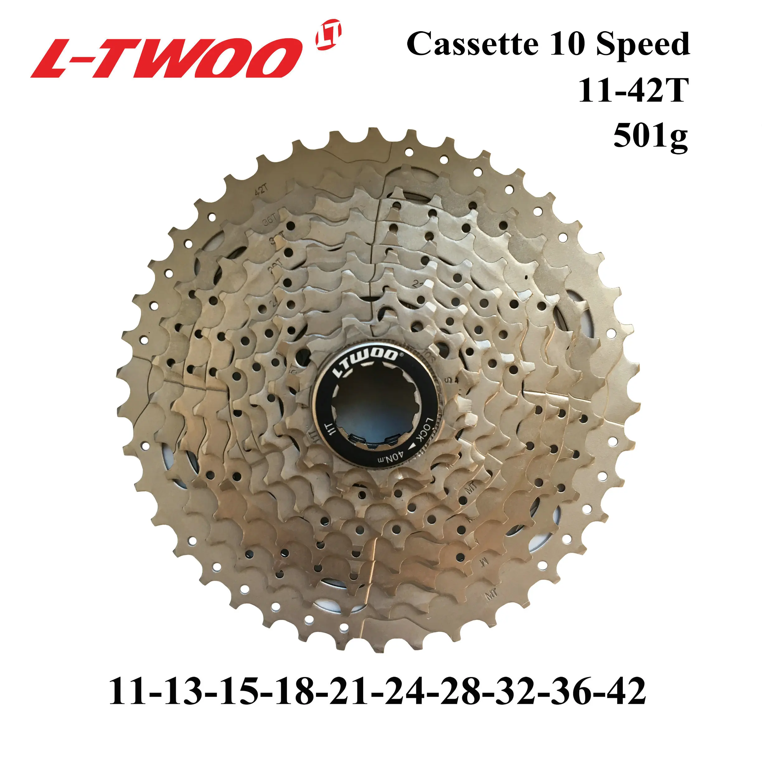 LTWOO zracing велосипедная кассета 9 10 11 12 скоростей MTB велосипед freewheel 11-36 T/11-42 T/46 T/11-50 T/11-52 T для ALIVIO/DEORE/SLX /XT - Цвет: LTWOO 10S 11-42T