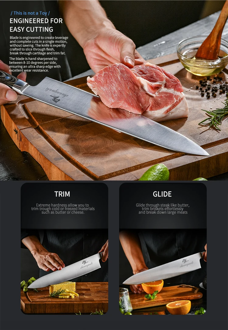 Professional 12 Inch Chef Knife Germany 1.4116 Stainless Steel Gyuto Knife High Quality Kitchen Knives Cook Tool