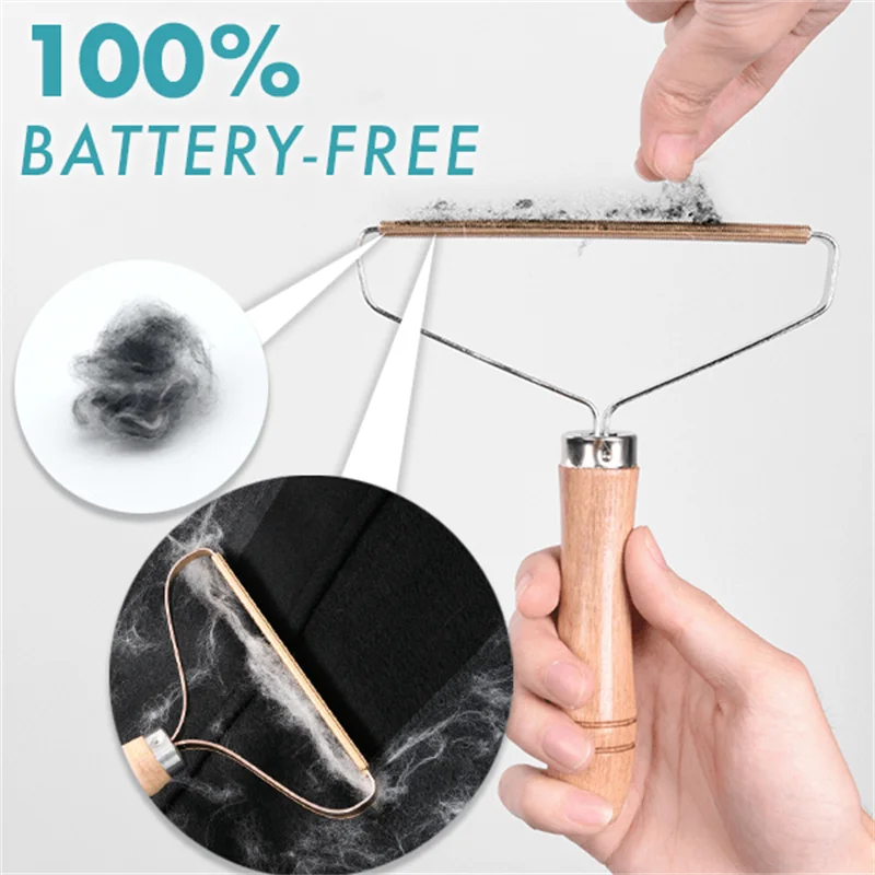 Portable Lint Remover Clothes Fuzz Fabric Shaver Brush Tool Power-Free Fluff Removing Roller for Sweater Woven Coat