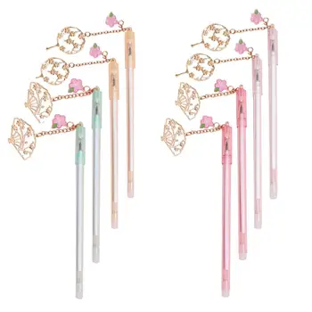 

8 Pcs Adorable Roller Pens Fan Pendant Ink Pen Student Gel Pen Unique Gel Pens for Writing Gift Students Office