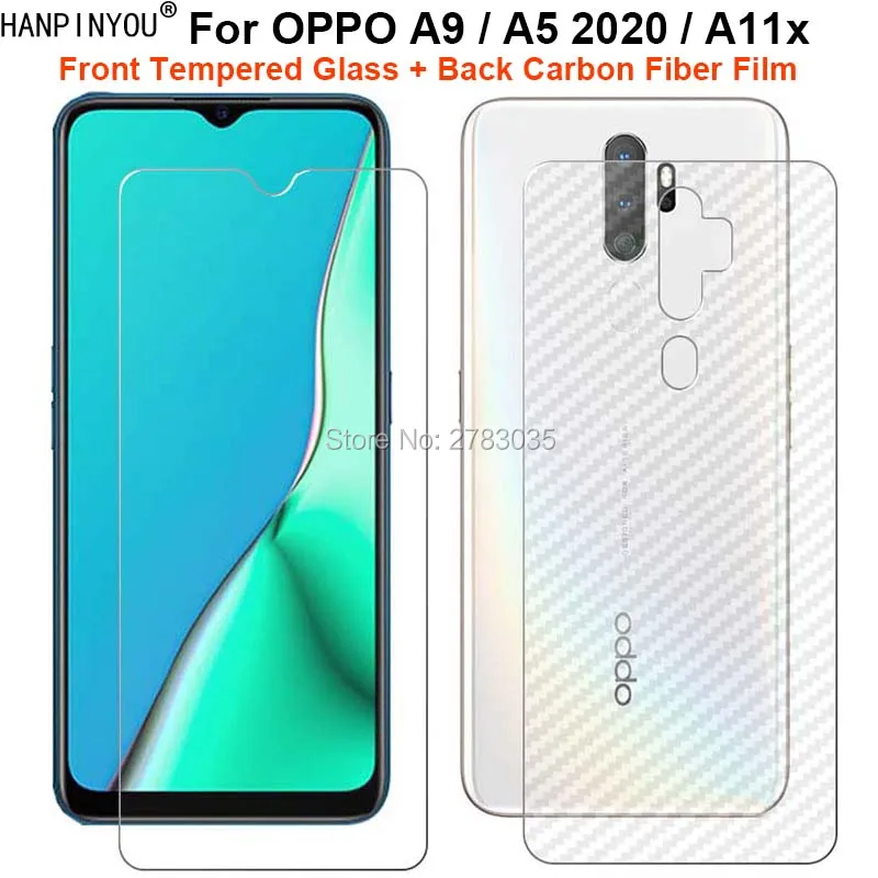 Для OPPO A9 / A5 2020 A11x 6 5 &quot1 комплект = мягкая задняя углеволоконная пленка +