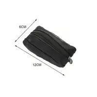 Mini porte-monnaie Portable à fermeture éclair pour hommes, étui en cuir PU souple pour clé de voiture, porte-monnaie à la mode, cadeau, Mini porte-monnaie souple à fermeture éclair, sacs à clés 6