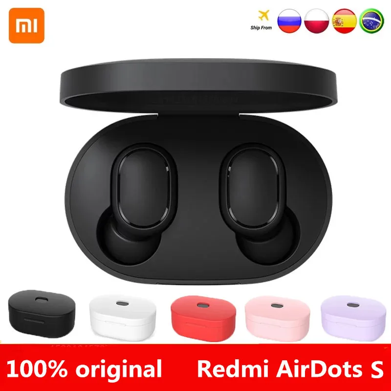 Original Xiaomi Redmi Airdots S TWS Wireless Bluetooth 5.0 Earphone AI Gaming Sports Mic Handsfree Earbuds Voice Control Headset