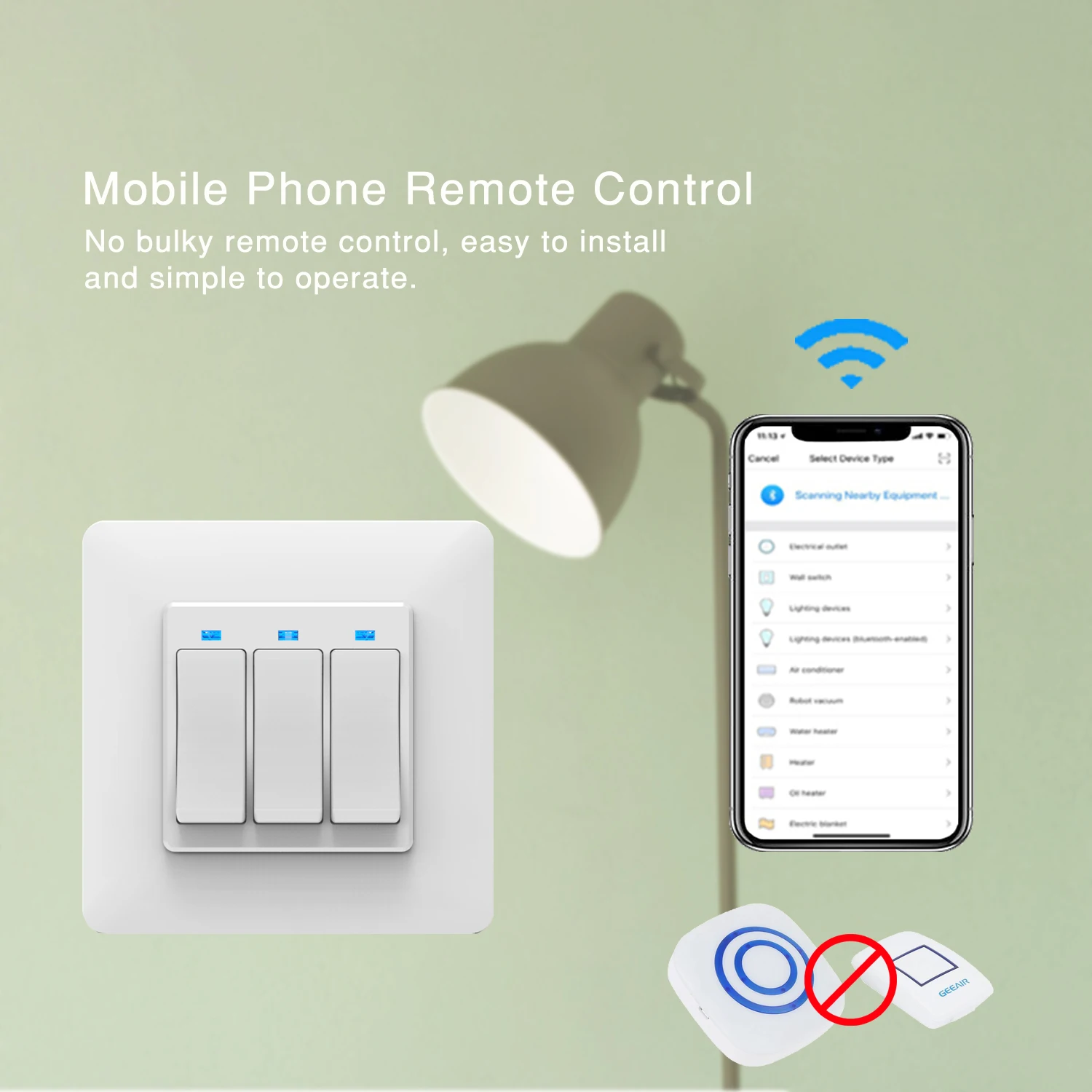 WiFi DE Smart кнопочный переключатель, 3 комплекта, съемный и съемный, приложение Smart Life Tuya, пульт дистанционного управления, работает с Alexa Google Home