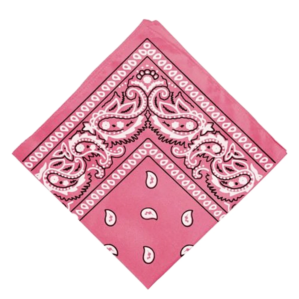 Hip Hop Bandana Headwear  100% Cotton Paisley Cowboy Bandana Scarf Head Wrap Neck Wristband Handkerchief punk Turban Head Scarf