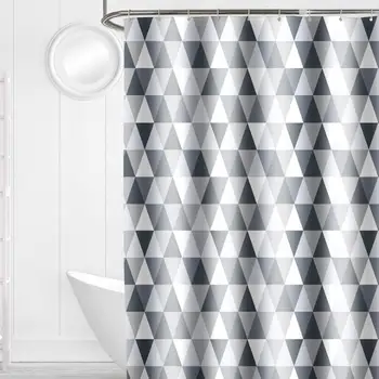 

45 Waterproof Shower Curtain with 12 Hooks Mosaic Style Bathroom Shower Curtain Polyester Mildew Proof Bath Tub Curtain for Home