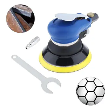 

5 5 Inch Round Air Palm Random Orbital Sander Hand Sanding Tool Machine Electric Woodworking 10000RPM Pneumatic Polisher