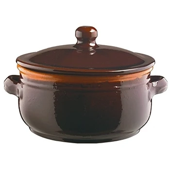 

Colì Maioliche e Terrecotte dal 1650 Brunella Tegame con Coperchio, Terracotta, Marrone, 24x12