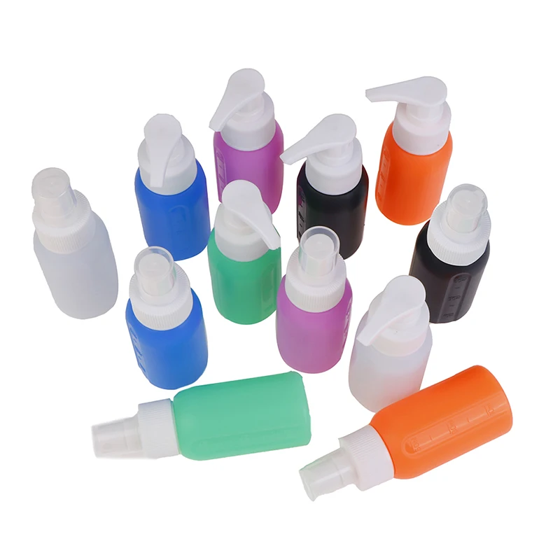 50Ml Silicone Press Pump Spray Lotion Bottles Cosmetic Sample Containers Portable Travel Liquid Cream Fill Vials
