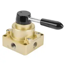HV-03 G3/8, 3 позиции, 4 способа, пневматический регулятор потока воздуха, вращающийся рычаг, Электрический магнитный клапан