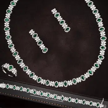 

GODKI Famous Brand 2019 Charms Tennis Chokers Wedding Jewelry Sets For Women Statement Necklace Earrings Accessories