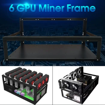 

6 GPU for ETH Mining Case Computer Chassis Open Air Miner Frame Case Mining Coin Ring Support Bracket Case Holder Rack for 6GPU