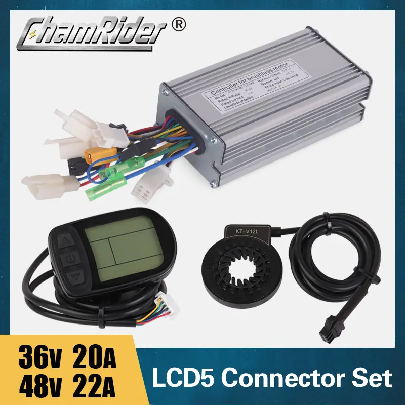 

36V 48V 500W Controller LCD5 Display Meter PAS Set E-Dike Conversion Kit Dual Mode Hall Sensor
