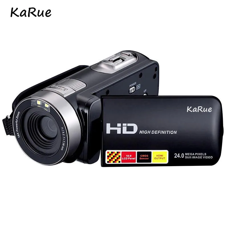 HDV-302 Цифровая видеокамера с ночным видением 5MP Cmos HD 1080P 24MP 3 ''экран Цифровая камера Пульт для видеокамеры управления