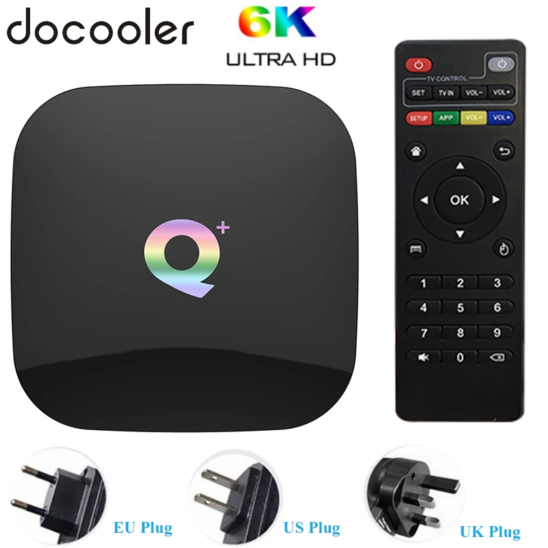 ТВ приставка Q PLUS Allwinner H6 6K на Android 9 0 4 + 64/32 ГБ ядра USB3.0|smart tv box|android boxtv box |