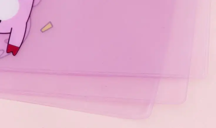 1 Pcs Animal Pink Pig PVC Transparent Waterproof Zipper Document Bags File Folder School Pencil Cases Girl Stationery Gift