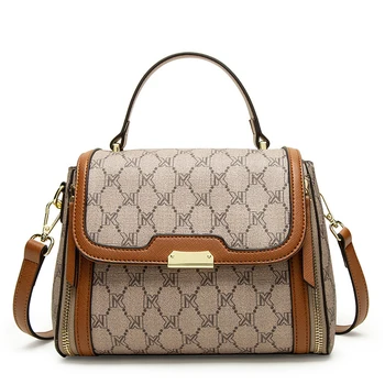 

Classic women messenger bags cowhide leather quality Monogram brand style designer top-handle handbag female bag 2020