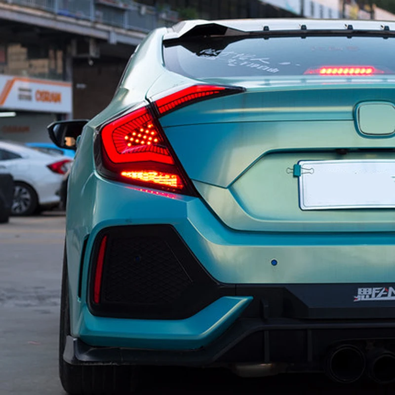 Светодиодный задний светильник s для Honda Civic 10th- задний светильник s задний фонарь поворот+ Реверсивный+ противотуманный+ тормозной светильник