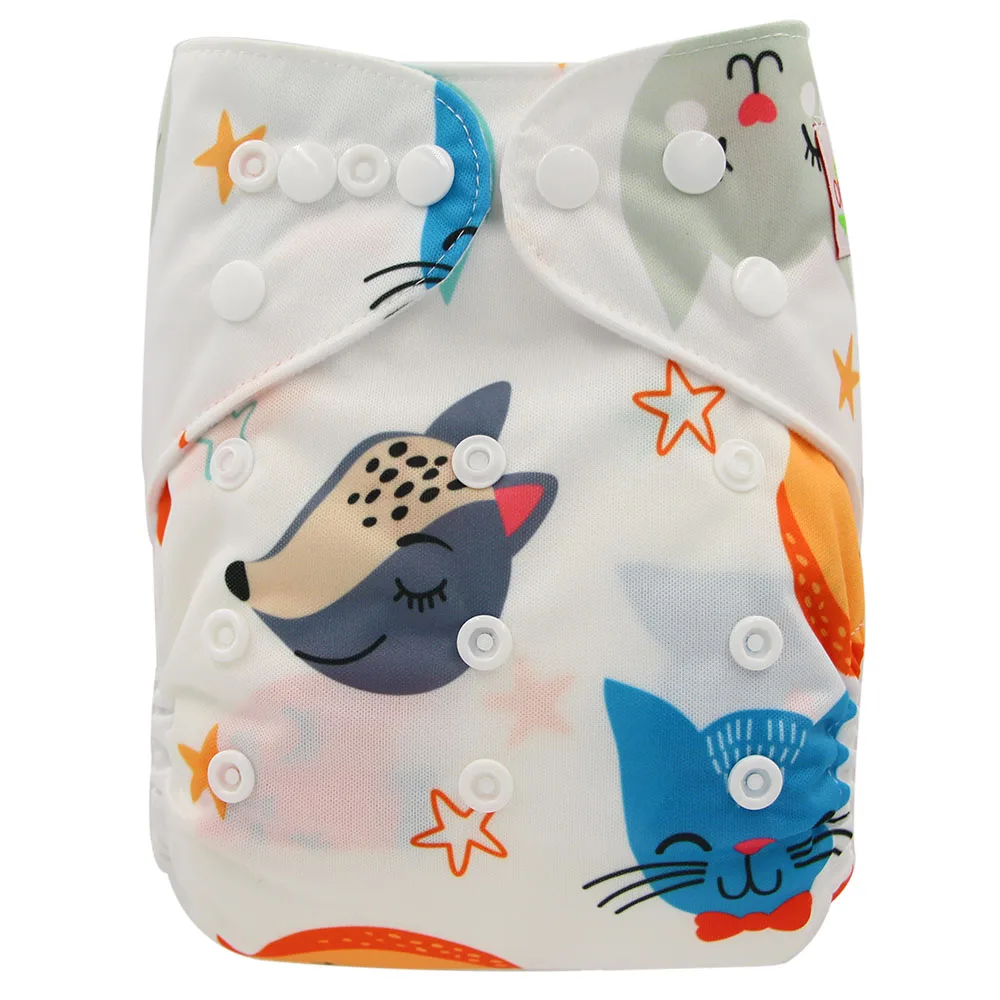 high waist boyshorts Baby Washable Cloth Diaper Pocket Waterproof Cartoon Animal Baby Diapers Reusable Cloth Nappy Suit 0-3 Years 3-15kg Baby women in panties Panties