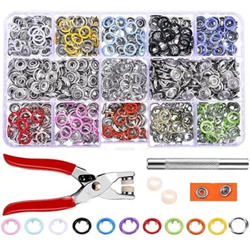 

1set 9.5MM Metal Eyelet Set Leather Craft Repair Scrapbooking DIY Leather Hole Clothes Accessories With Hand Knocking Tools
